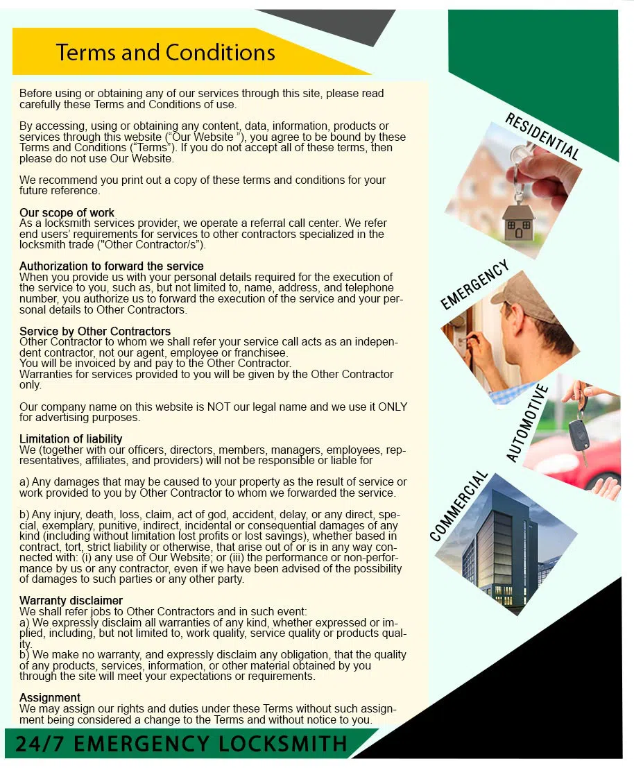 Amber Locksmith Store Broomall, PA 610-235-0670 - terms-and-condition-68-19mod